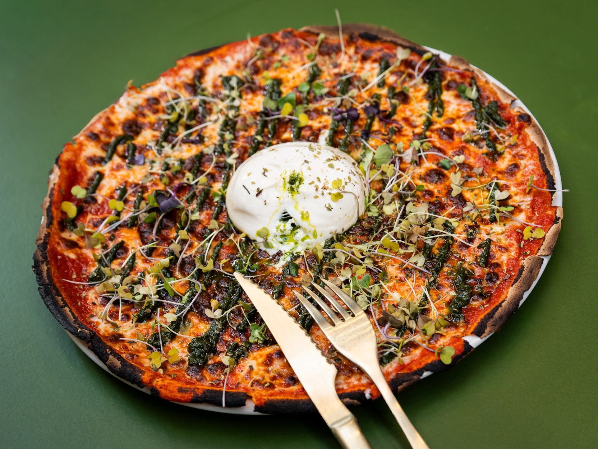Pizza Natura saludable y sin gluten: Foto: @pizzanaturaa