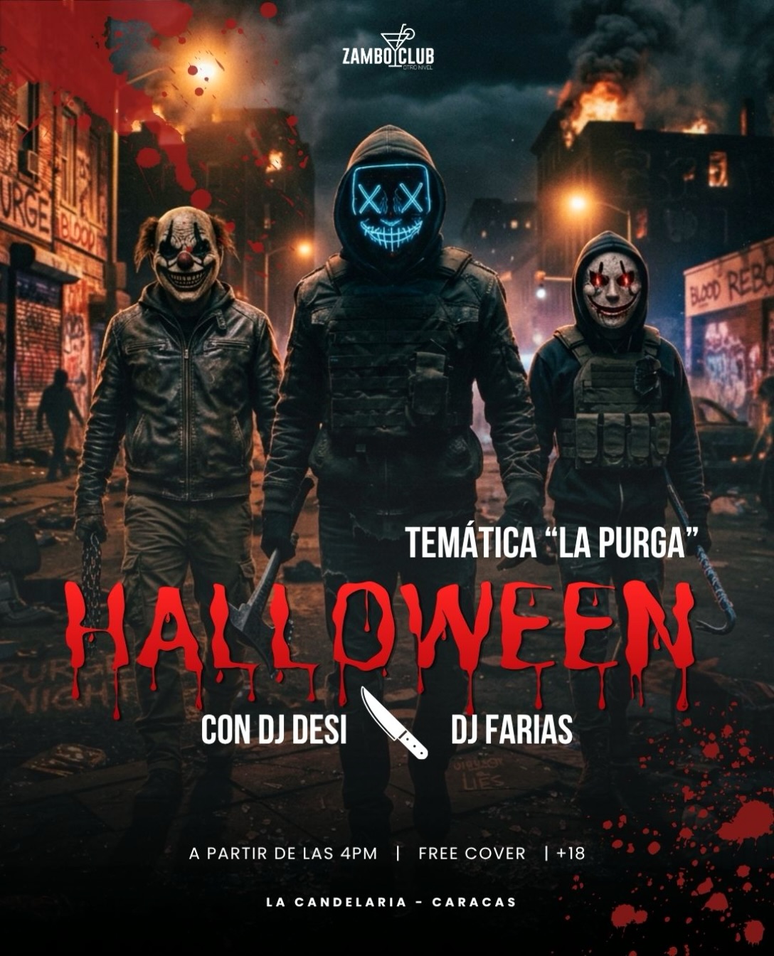 Halloween «La Purga» en Zambo Club
