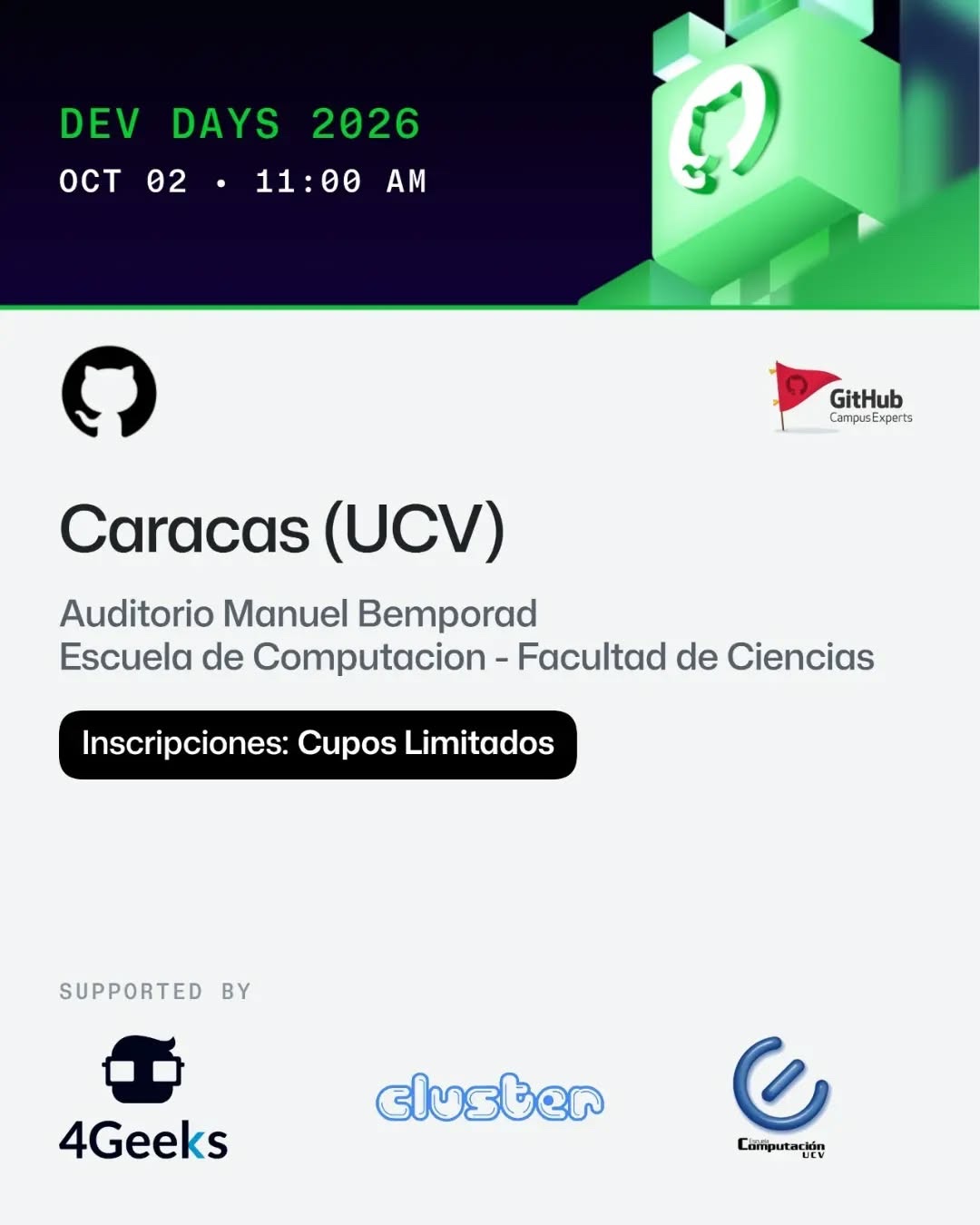Dev Days 2026 · Caracas (UCV)