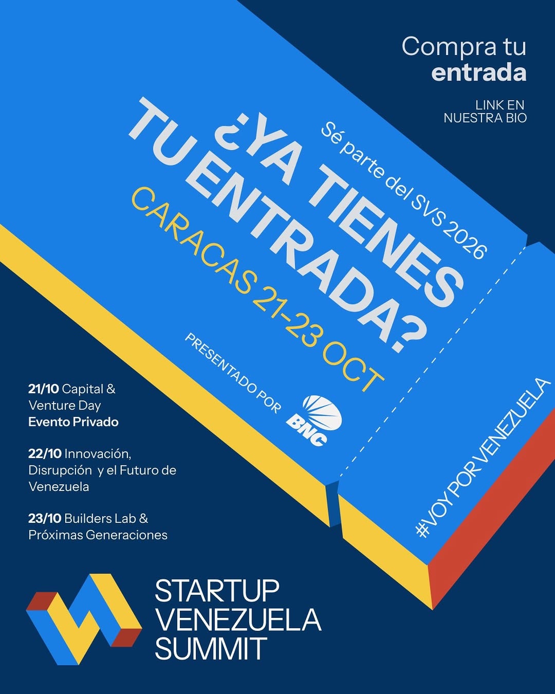Startup Venezuela Summit 2026 · Innovation, Disruption & The Future of Venezuela