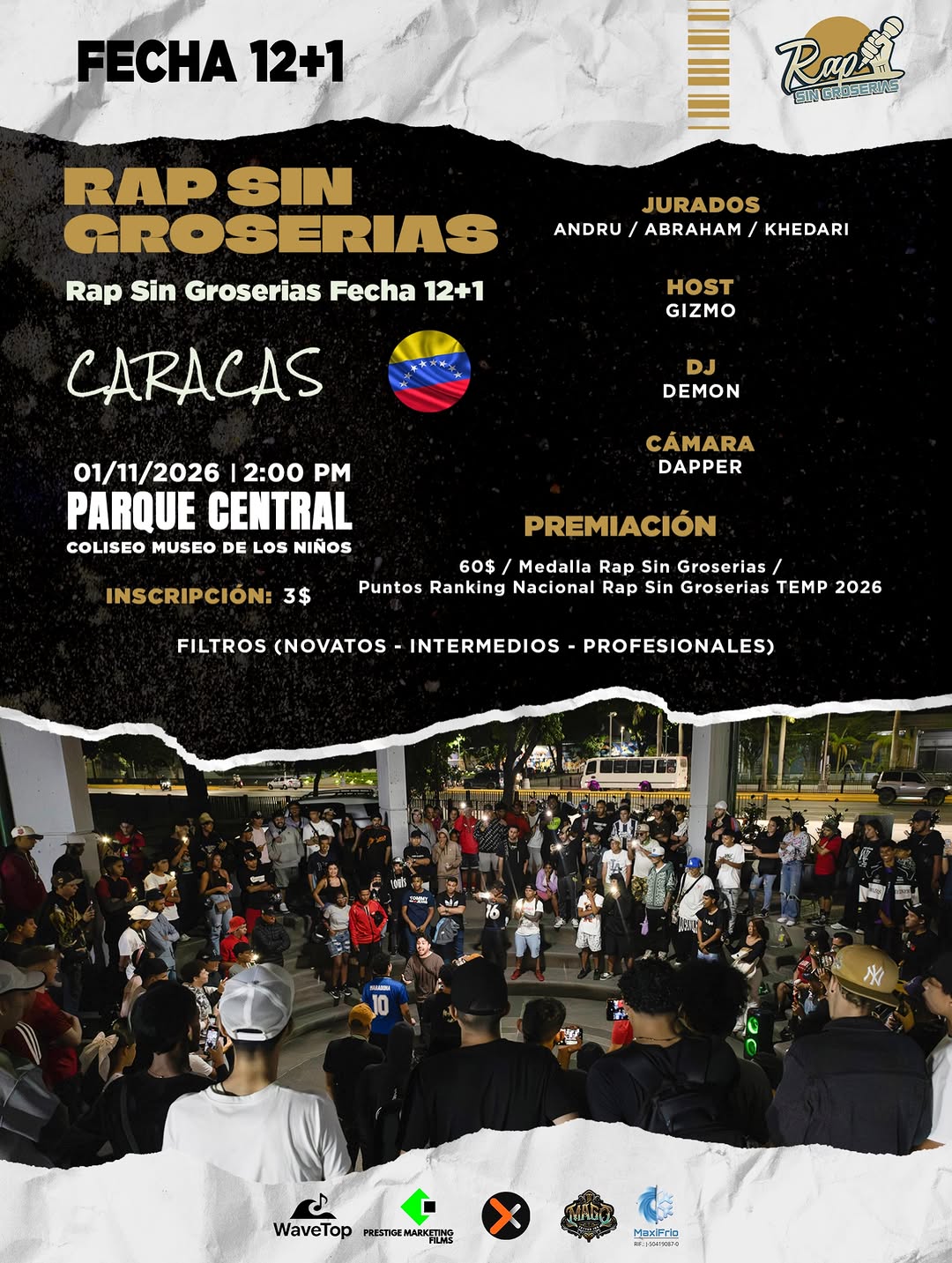 RAP SIN GROSERIAS FECHA 12+1 TEMP 2026