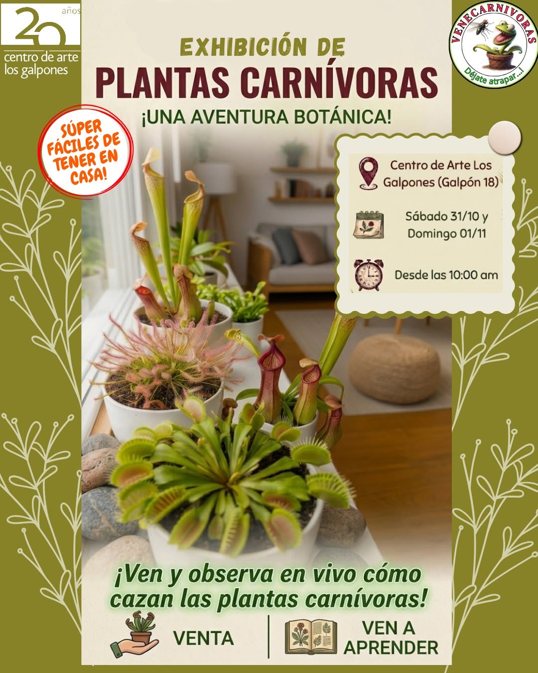 Exposición y venta interactiva de plantas carnívoras