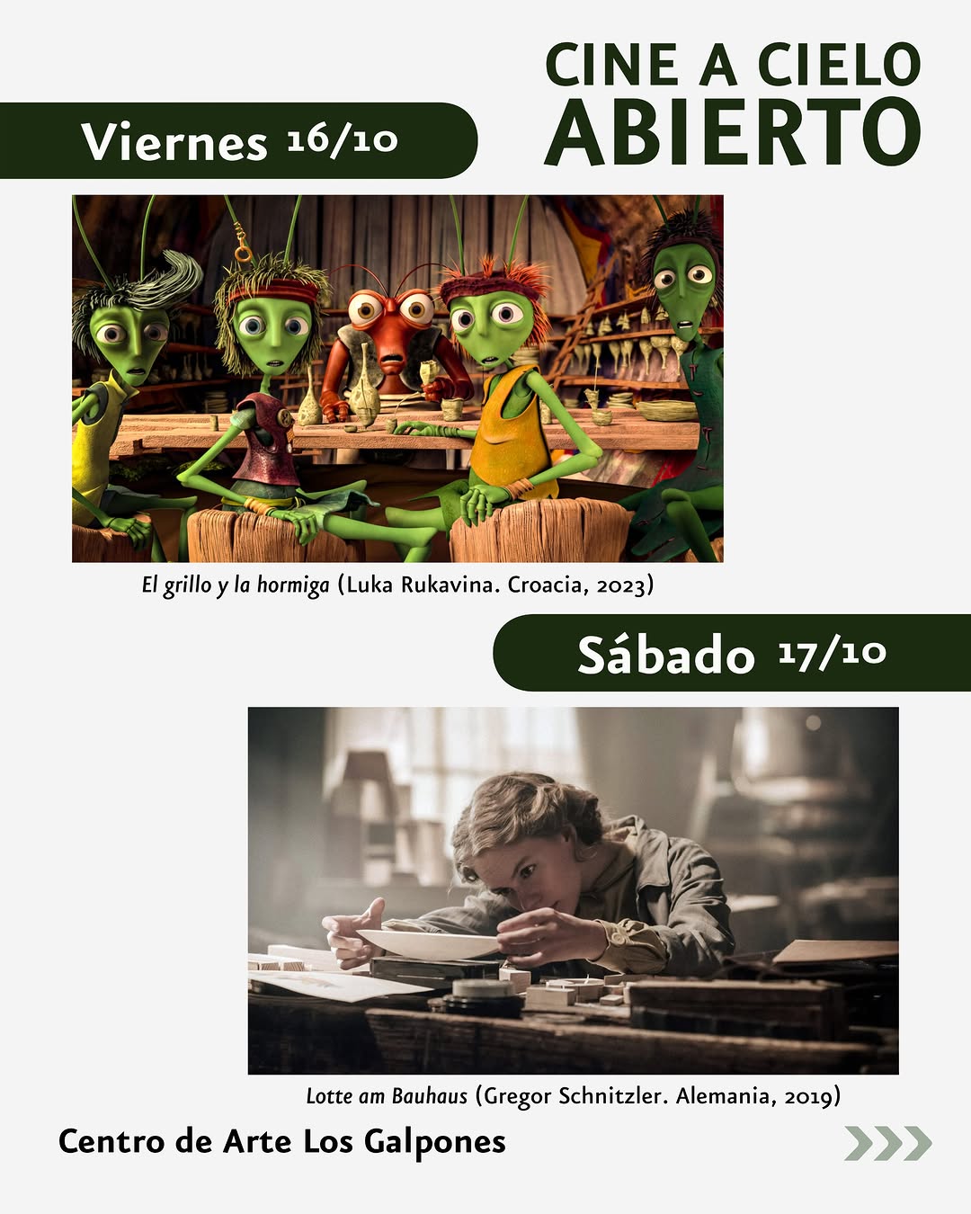 Cine a Cielo Abierto: El grillo y la hormiga