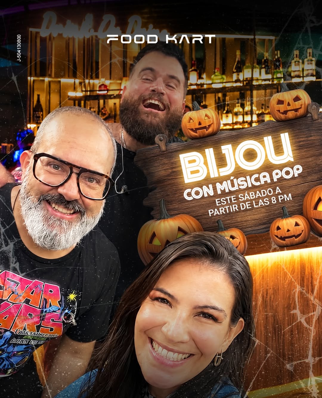 Bijou con música pop
