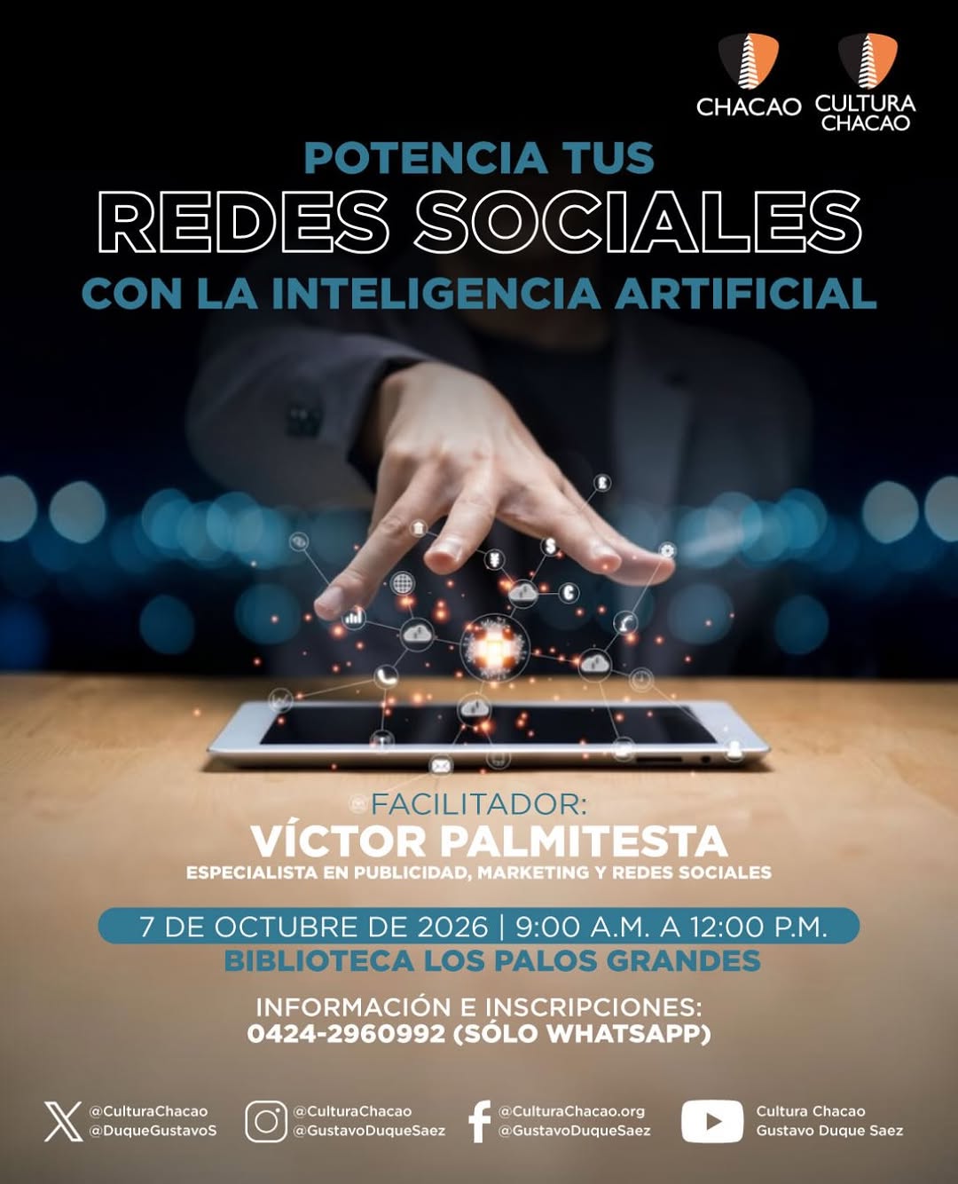 Taller “Potencia tus Redes Sociales con la Inteligencia Artificial”
