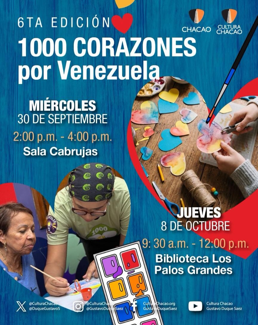 1000 Corazones por Venezuela - 6ta Edición (Biblioteca Los Palos Grandes)